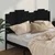 Uzglavlje za krevet crno 206 x 4 x 110 cm od masivne borovine