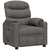 Električni naslonjač od tkanine tamnosivi