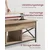 Songmics Kavniška mizica 60x120x48-62 cm rjava