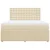 Vidaxl Box spring postelja z vzmetnico krem 180x200 cm blago