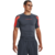 UNDER ARMOUR UA HeatGear Compression Novelty SS Shirt, Downpour Grey/After Burn, (20557478-c559979)