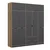 Hanah Home Garderober Elina-8909, 232x253x52 cm, Antracit