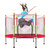 IKONKA Otroška vrtna trampolina z mrežo 140 cm rdeča IK-KX3936