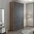 Hanah home Ormar Elina 140x253x52cm Antracit-Bež