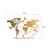 Aberto Design Stona dekoracija World Map, Zlatne boje