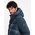 Ombre Mens quilted long jacket with large pockets - navy blue