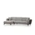 Atelier del Sofa Ugaona garnitura Aren 145x43x206cm Siva