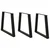 Noge za blagovaonski stol V-oblik 3 kom Crne 70 x (72-73,3) cm Čelik