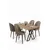 Hanah Home Trpezarijski set, 5 komada, Bež