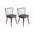 Hanah Home Yildiz 947 V2 Stolica, 2 komada, Crna