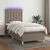 Vidaxl Box spring postelja z vzmetnico LED taupe 80x200 cm blago