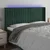 Vidaxl LED posteljno vzglavje temno zeleno 183x16x118/128 cm žamet