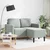 Sofa 2-sjed s ležaljkom u obliku slova L svijetlo siva 125 cm