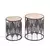Set od 2 konferencijska stolića FOLLA, prečnika 33/40 cm, crne boje