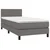 Vidaxl Box spring postelja z vzmetnico siva 90x200 cm umetno usnje