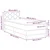 Vidaxl LED Box Spring Postelja z LED trakami Modra 100 x 200 cm blago