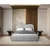 MID.YOU OBLAZINJENA POSTELJA 180 cm  x 200 cm , les, tekstil, leseni material siva