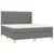 Vidaxl Box spring postelja z vzmetnico LED temno siva 160x200 cm blago