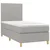 vidaXL Box spring postelja z vzmetnico svetlo siva 80x200 cm blago