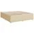 Vidaxl Box spring postelja z vzmetnico krem 200x200 cm blago