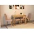 HANAH HOME Vina Mini 03 0900 Oak Stone Produžni set trpezarijskih stolova i stolica (6 komada))