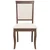 Vidaxl Jedilni stoli z blazinami 2 kosa Brown Solid Wood Rubber