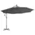 Konzolni vrtni suncobran LED s metalnim stupom 350 cm antracit