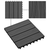 vidaXL Talne plošče 11 kosov globok relief WPC 30x30 cm 1 m2 črna