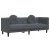3-dijelni set sofa s jastucima tamnosivi baršunasti