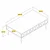 Hanah Home Klub sto Lyon 33, 105x33.6x60 cm, Belo-zlatne boje