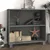 Komoda HAMAR tamnosiva 85 x 35 x 80 cm od masivne borovine