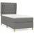 vidaXL Box spring postelja z vzmetnico temno siva 100x200 cm blago
