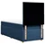 Vidaxl Box spring postelja z vzmetnico modra 90x200 cm blago