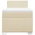 Vidaxl Box spring postelja z vzmetnico krem 90x190 cm blago