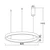 Braytron LED visilica BRY-LINA-PD-2540-OKRUGLA-ZLATNA-45W-3U1