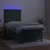 Vidaxl Box spring postelja z vzmetnico LED tem. zelena 100x200cm žamet