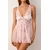 Trendyol Milla Ženski set babydoll spavaćice i gaćica Thmaw26Cy00001, Rozi