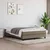 Vidaxl Box spring postelja z vzmetnico taupe 140x200 cm blago