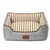 PetJungle krevet za pse sa prugama Sivi M 60x47x16 cm