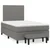 Vidaxl Box spring postelja z vzmetnico temno siva 120x190 cm blago