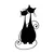 Wallity Zidna dekoracija Cat 10-v2, 30x60cm, Crna