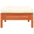 Vrtni stolček za noge z blazino 2 kosa voščeno rjava borovina