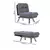Atelier del Sofa Fotelja Misa 110x70cm Siva