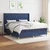 Vidaxl Box spring postelja z vzmetnico modra 160x200 cm blago