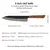 Damaskasti kuhinjski nož ZE-37430 - Santoku / Smeđa KP37430