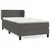vidaXL Box spring postelja z vzmetnico temno siva 90x200 cm žamet