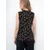 Trend Alacati Stili Ženska bluza bez rukava Alc-X13729, Okrugli izrez, Crno-bež
