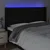LED uzglavlje crno 203 x 16 x 118/128 cm od tkanine