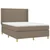 Vidaxl Box spring postelja z vzmetnico LED taupe 140x190 cm blago
