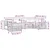 Set vanjskih sofa s jastukom 6 pcs Bijela i bež